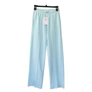 NWT Nike Mid Rise Full Length Light Blue Track Pants Women’s Size XS  Wide Leg